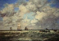 Boudin, Eugene - Seascape, Les Lamaneurs